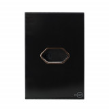 Conjunto Entrada RJ11 (TELEFONE) Horizontal 4x2 - Novara Preto Brilhante Ouro Rose
